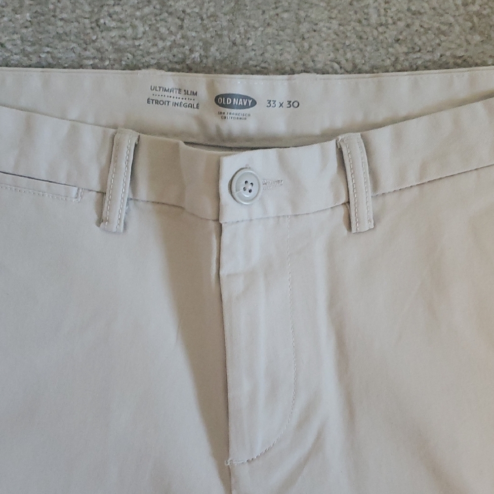 Old Navy Men's Cream Pants Slim Fit